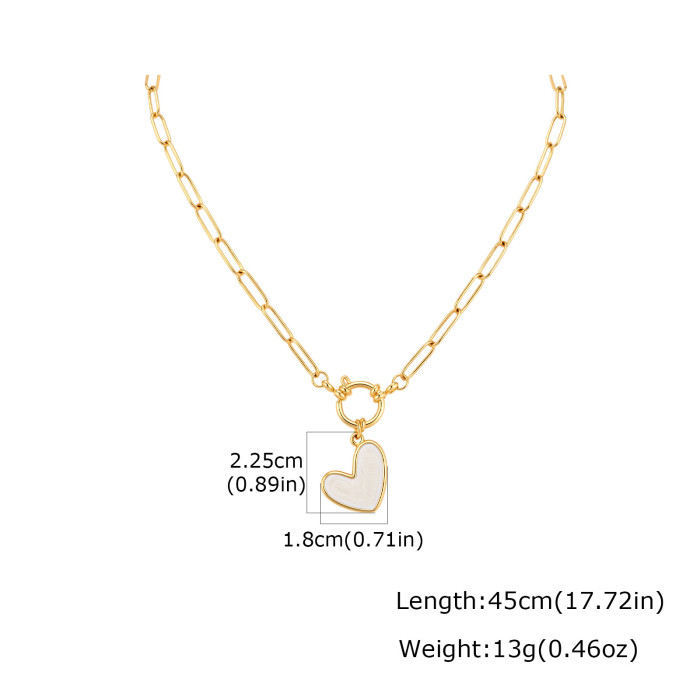 Wholesale Stainless Steel Heart Paperclip Necklace