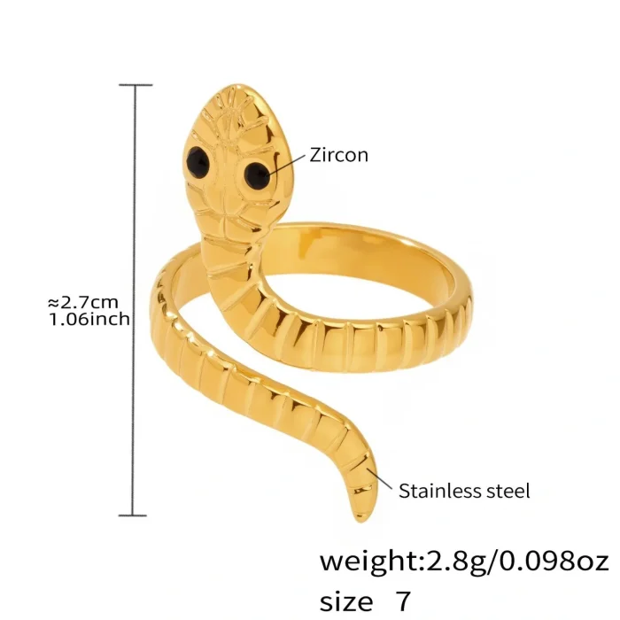 Wholesale Stainless Steel Snake Ring for Women