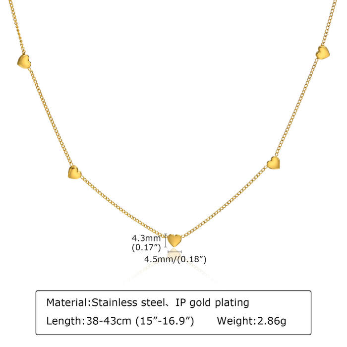 Wholesale Stainless Steel Necklace with Hearts