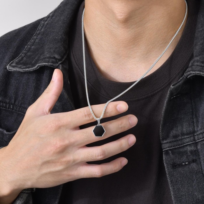 Wholesale Stainless Steel Hexagonal Enamel Pendant
