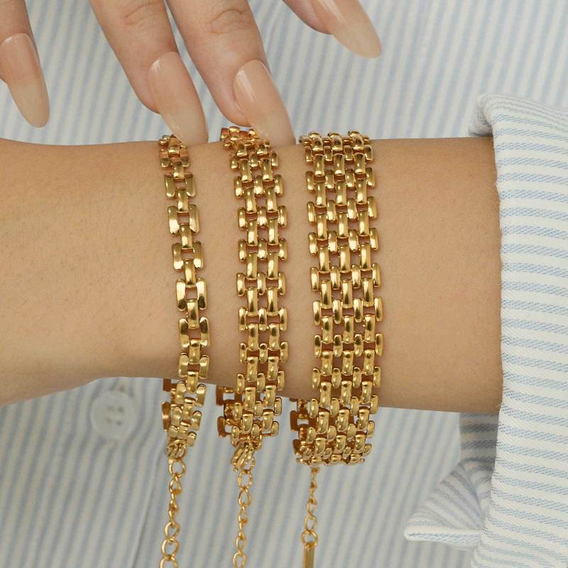 Wholesale Stainless Steel Strap Chain Bracelet