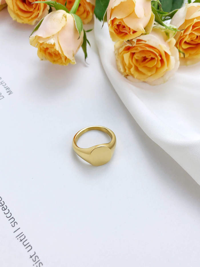 Wholesale Stainless Steel Personalized Simple Seal Ring