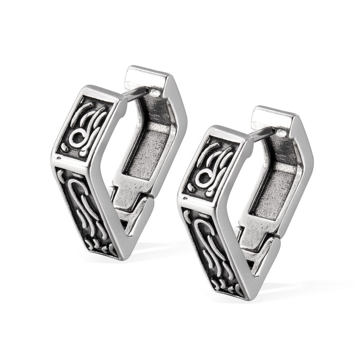 Wholesale Stainless Steel Hip Hop Earrings
