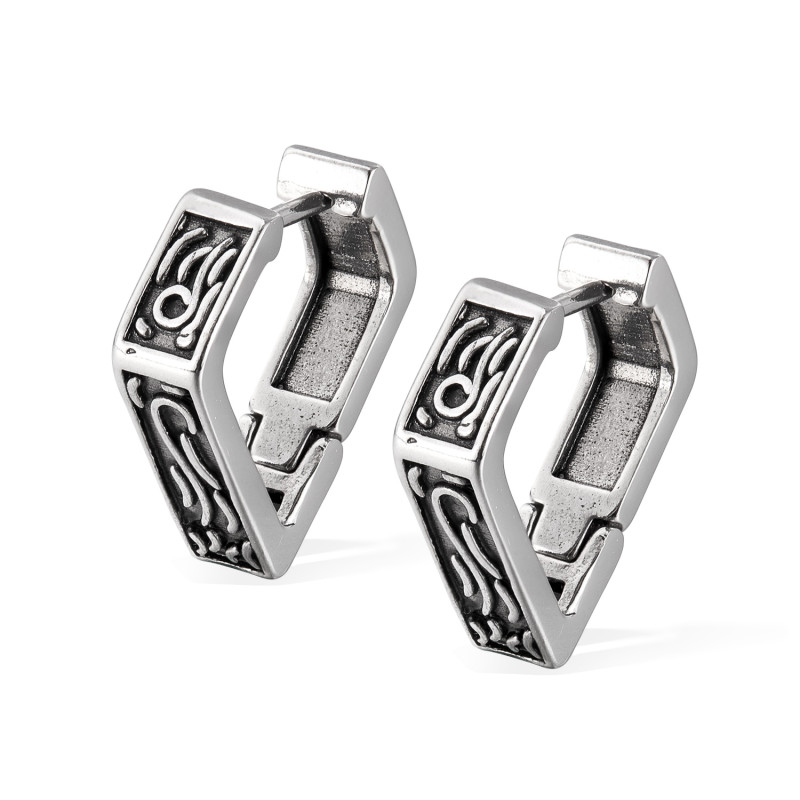 Wholesale Stainless Steel Hip Hop Earrings