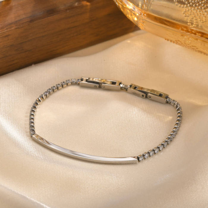Wholesale Stainless Steel Tennis Bar Bracelet