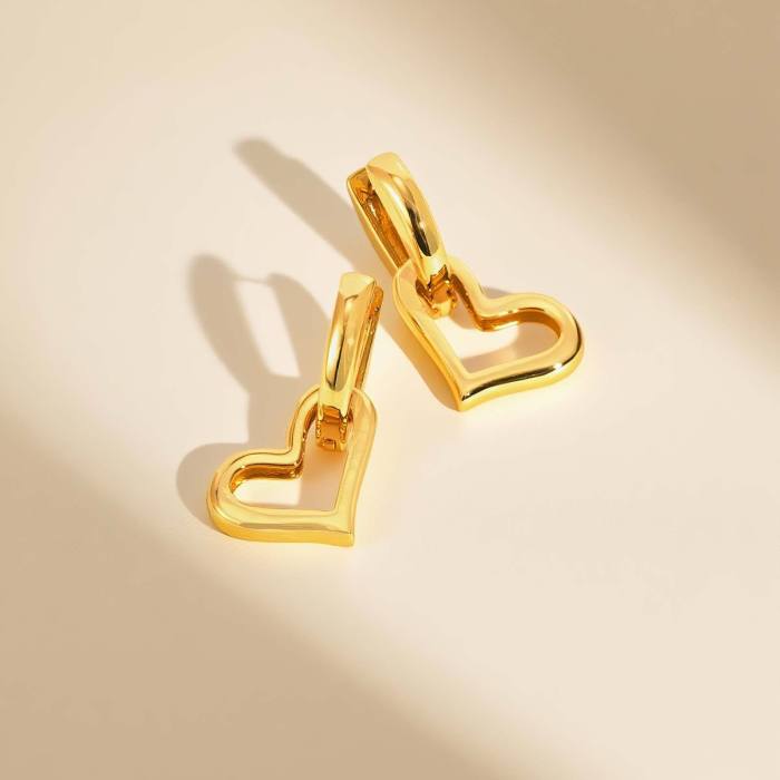 Wholesale Copper Heart Earrings