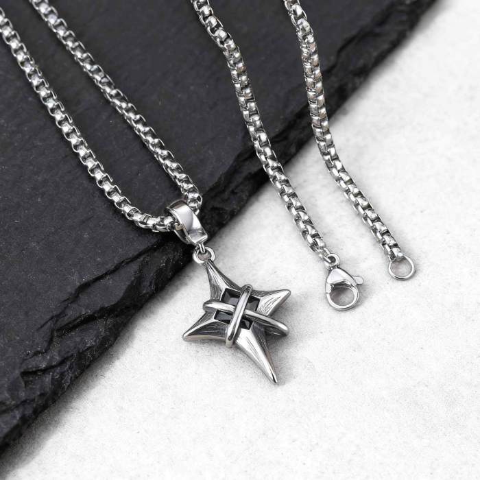 Wholesale Stainless Steel Star Pendant Necklace