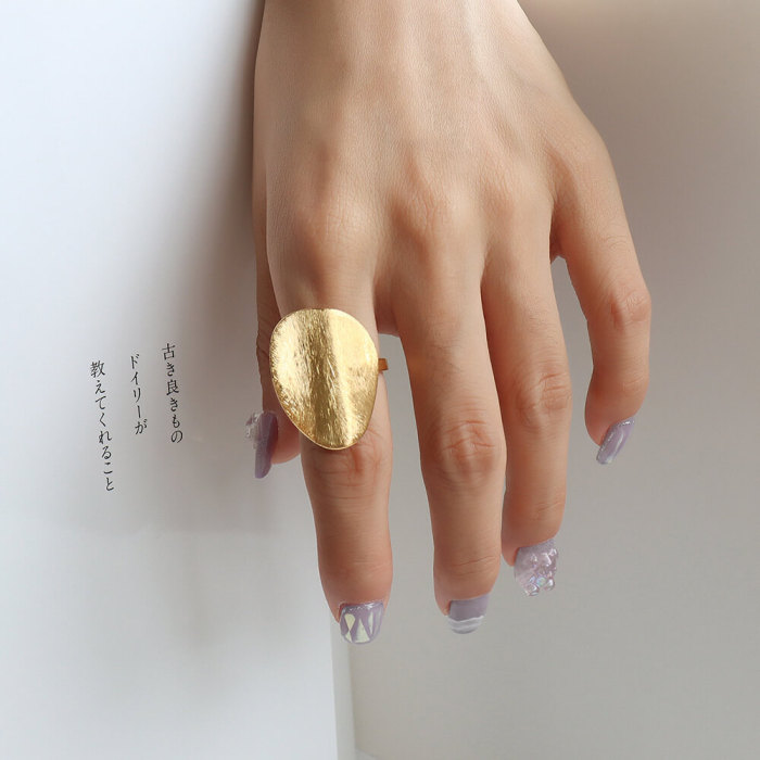 Wholesale Stainless Steel Extra Large Irregular Surface Ring