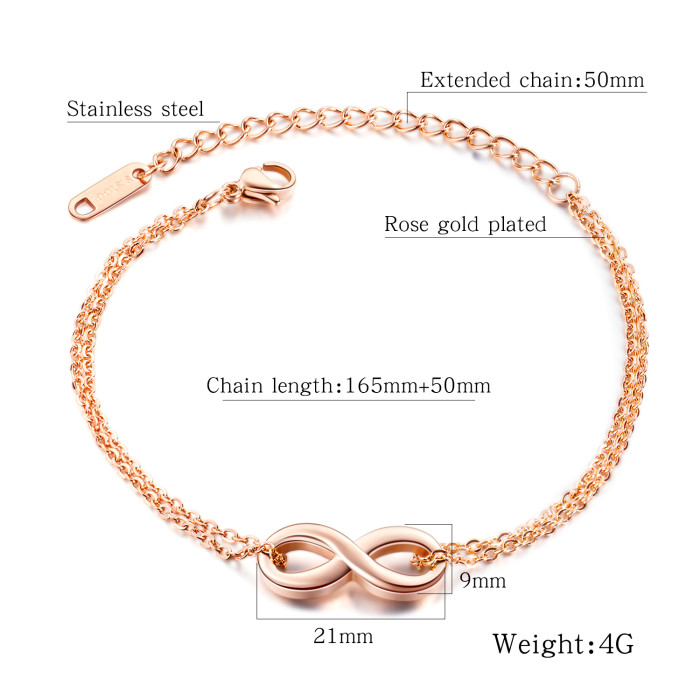 Wholesale Steel Infinity Bracelet for Best Friend