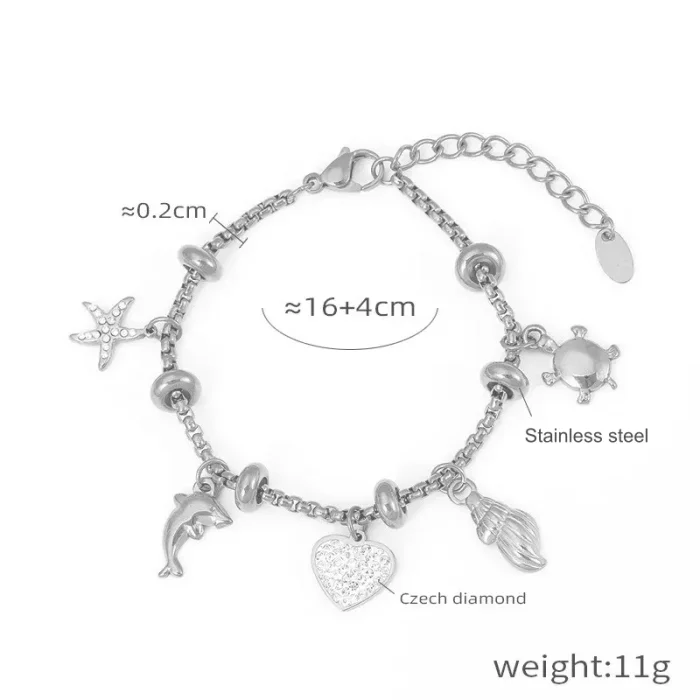 Wholesale Stainless Steel Charm Bracelets for Women