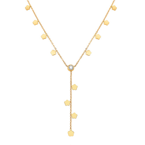 Wholesale Stainless Steel Summer Flower Necklace