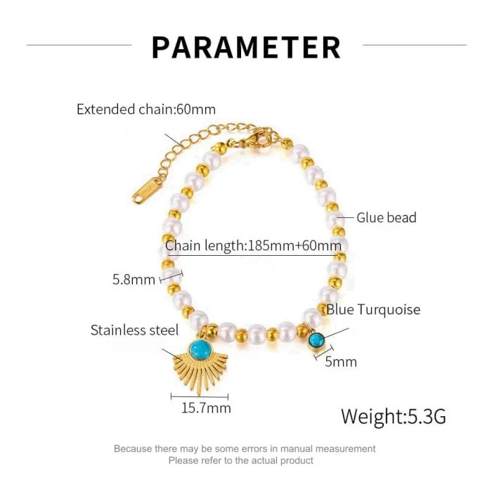 Wholesale Pearl Stainless Steel Bead Bracelet