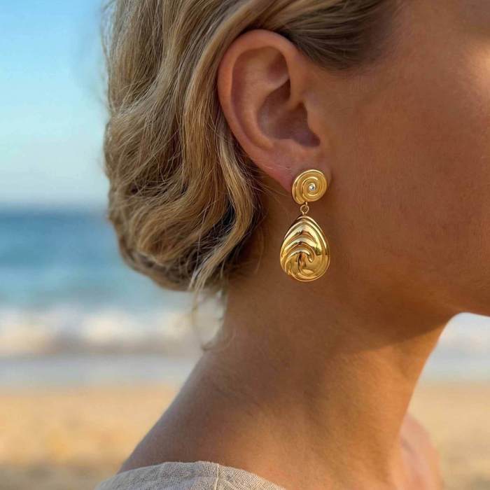 Wholesale Stainless Steel Spiral Earrings