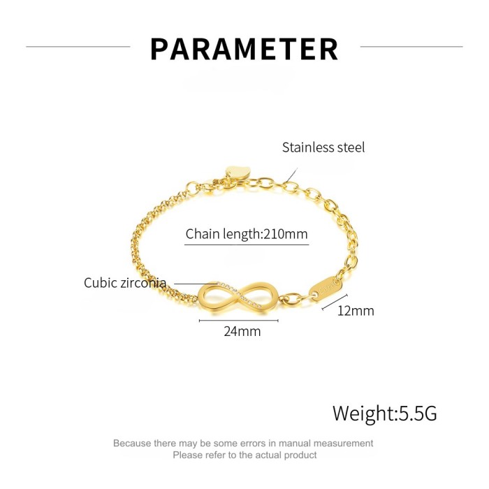 Wholesale Stainless Steel Infinity Bracelet