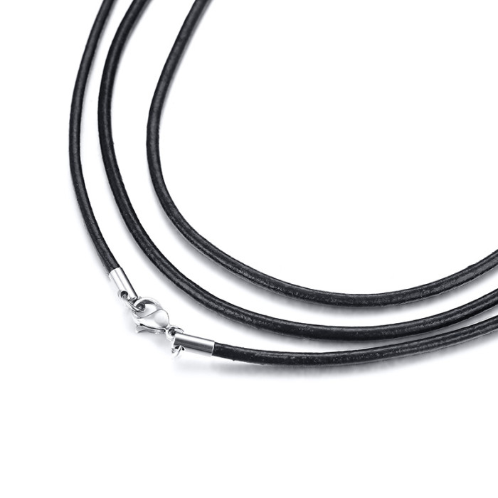 Wholesale Black Leather Necklace with Pendant
