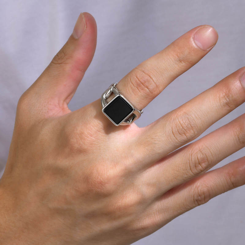 Wholesale Stainless Steel Link Chain Signet Ring