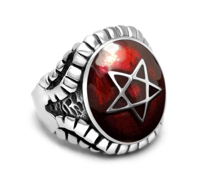 Wholesale Stainless Steel Enamel Star Rings for Men