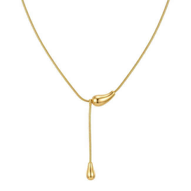 Wholesale Stainless Steel Minimalist Snake Chain Necklace