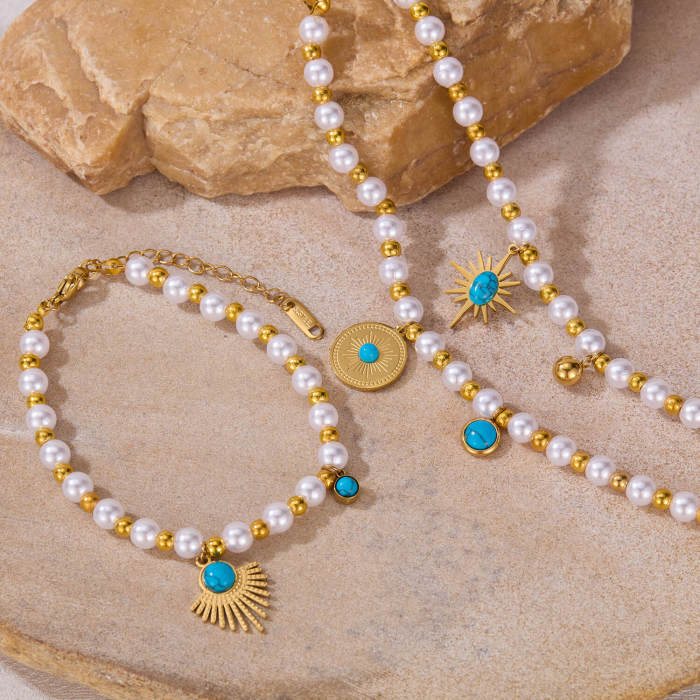 Wholesale Pearl Stainless Steel Bead Bracelet