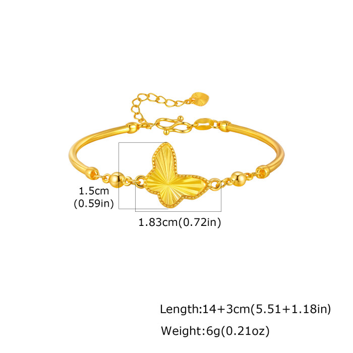 Wholesale Brass Gold Plated Bracelet Set
