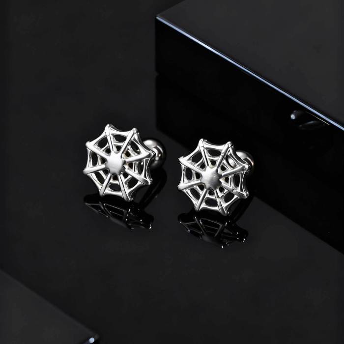 Stainless Steel Spider Web Stud Earrings Wholesale