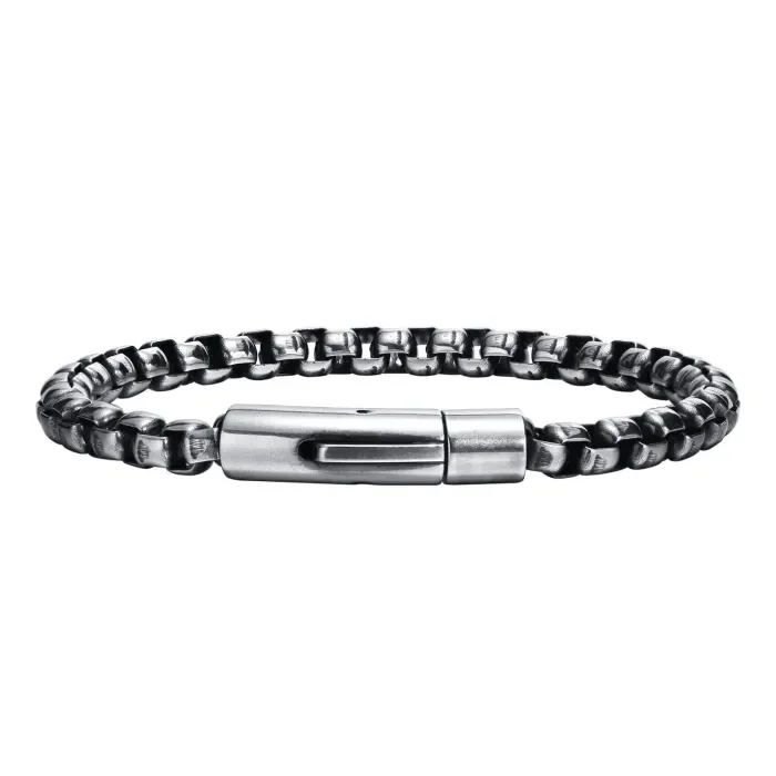 Wholesale Stainless Unique Round Box Chain Bracelet