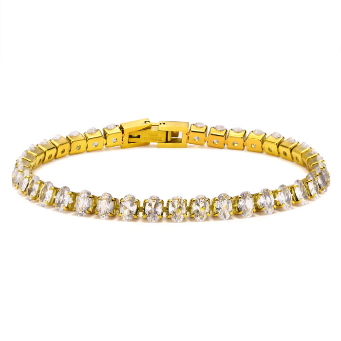 Wholesale Stainless Steel Tennis Bracelet and Necklace Set