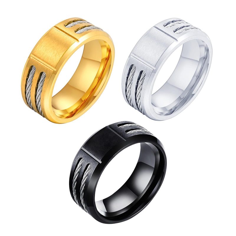 Wholesale Stainless Steel Mens Engravable Ring