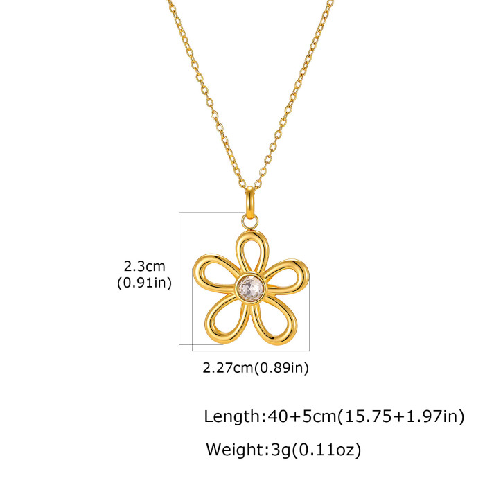 Wholesale Stainless Steel Hollowed Flower Earrings Set