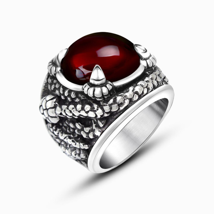 Wholesale Steel Vintage Gothic Dragon Claw Ring