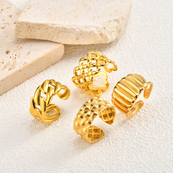 Wholesale Gold Chunky Open Rings