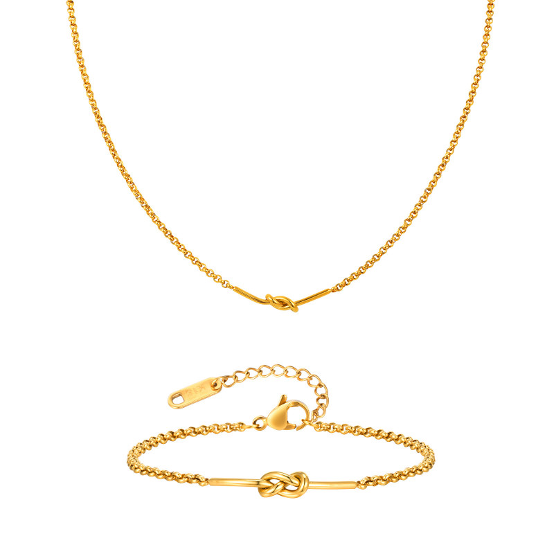 Wholesale Stainless Steel Belcher Rolo Chain Knot Bracelet