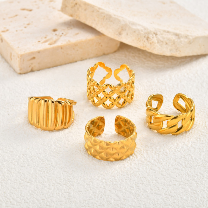 Wholesale Gold Chunky Open Rings