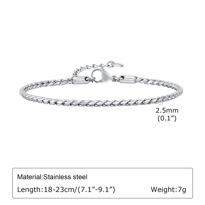 Wholesale Stainless Steel Minimalist Bracelet for Men