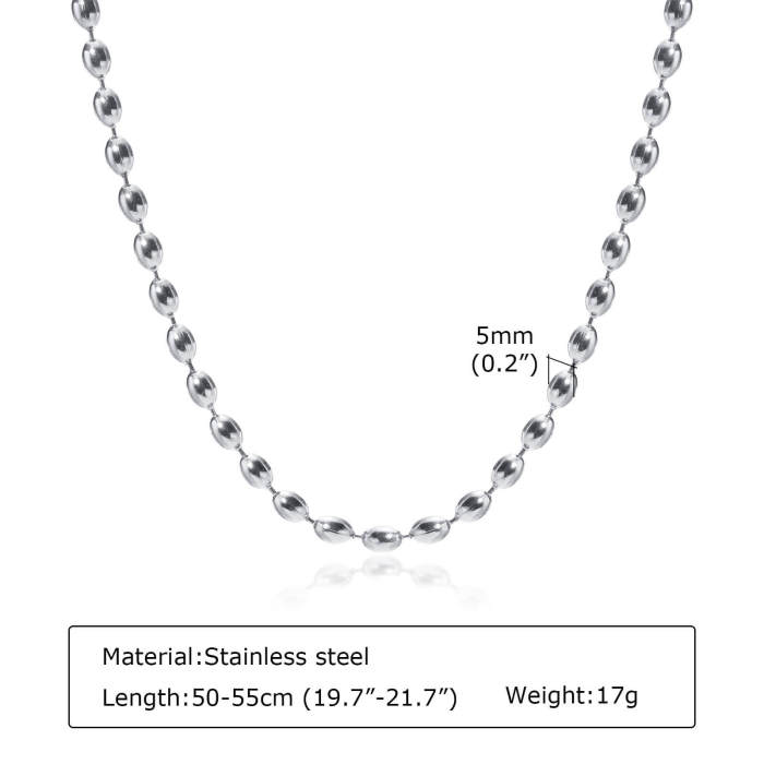 Wholesale Stainless Steel Rugby Ball Chain Necklace