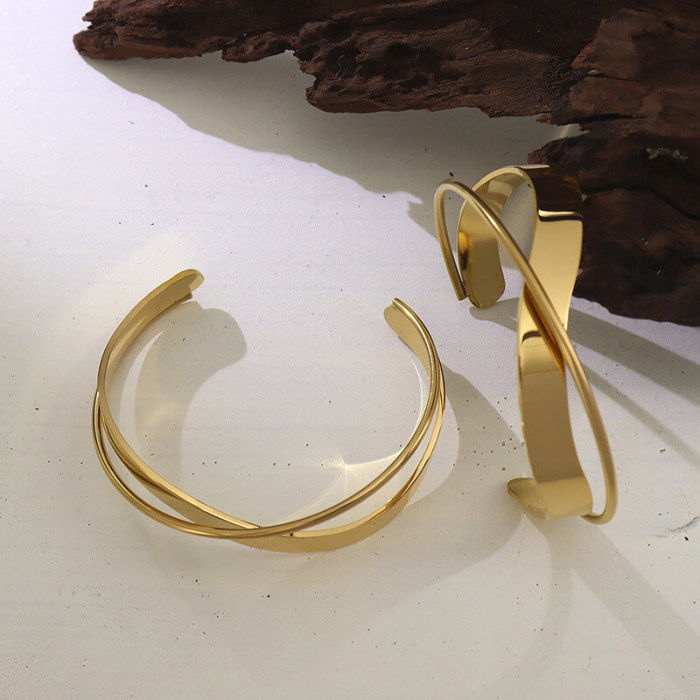 Wholesale Stainless Steel Simple Bangle
