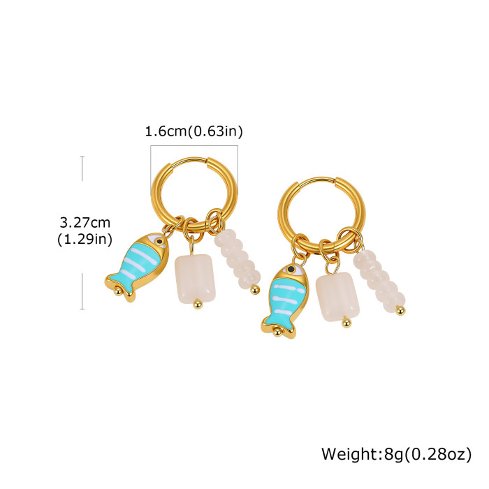 Wholesale Stainless Steel Marine Hoop Earrings