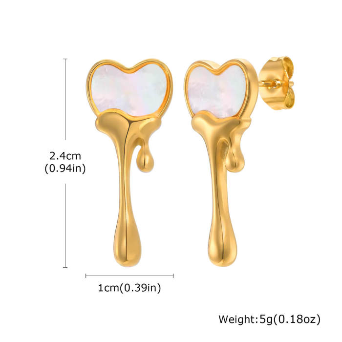 Wholesale Stainless Steel Fashion Heart Earrings