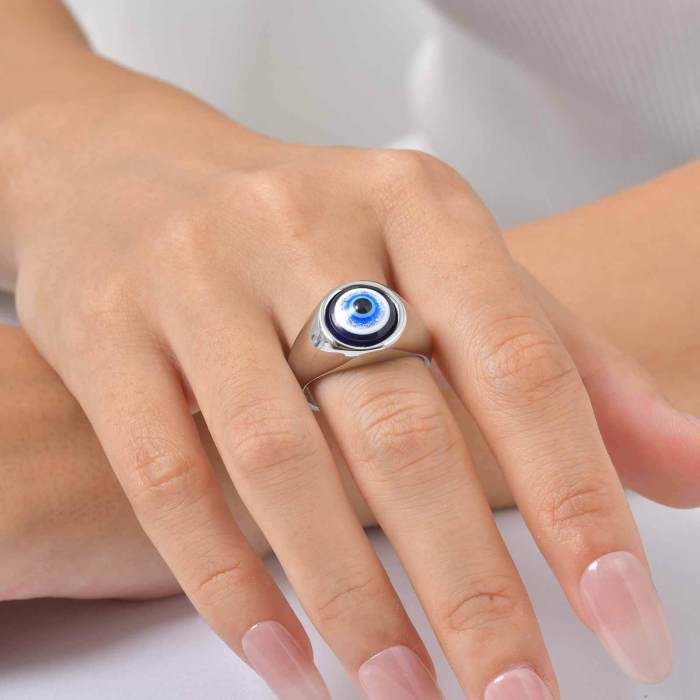 Wholesale Stainless Steel Evil Eye Ring