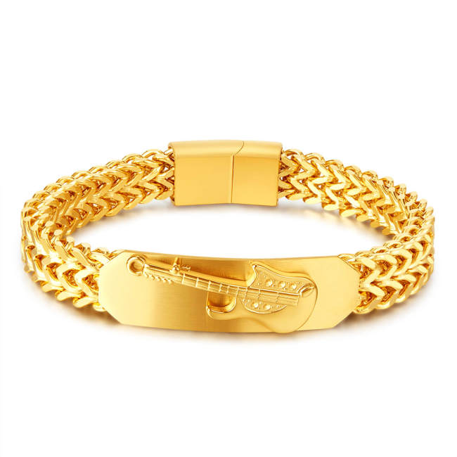 Wholesale Stainless Steel Bracelet with Guitar