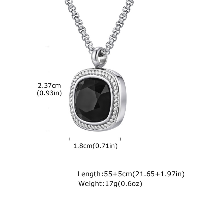 Wholesale Stainless Steel Men's Stone Pendant