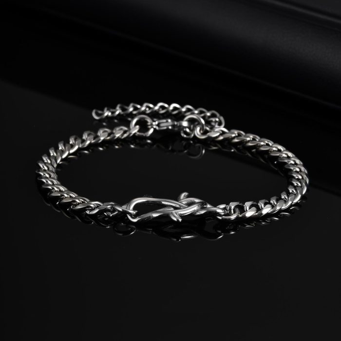 Wholesale Stainless Steel Thorn Mill Chain Bracelet