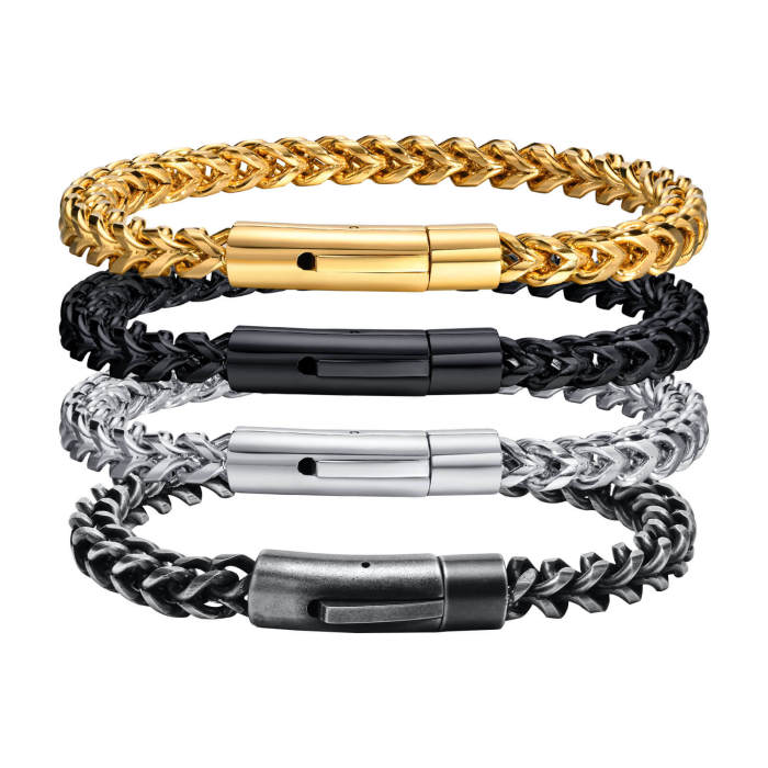 Wholesale Stainless Steel Vintage Franco Chain Bracelet