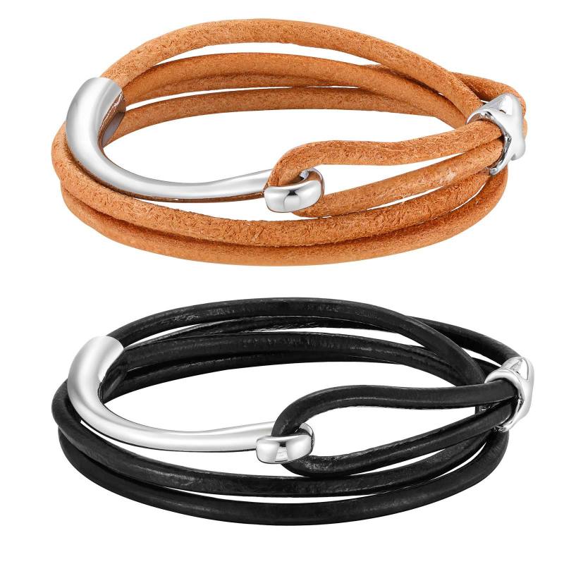 Men’s Leather Bracelet with Alloy Hook
