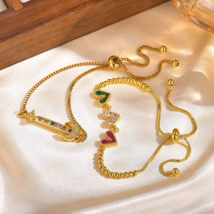 Wholesale Copper Box Chain Zirconia Bracelet