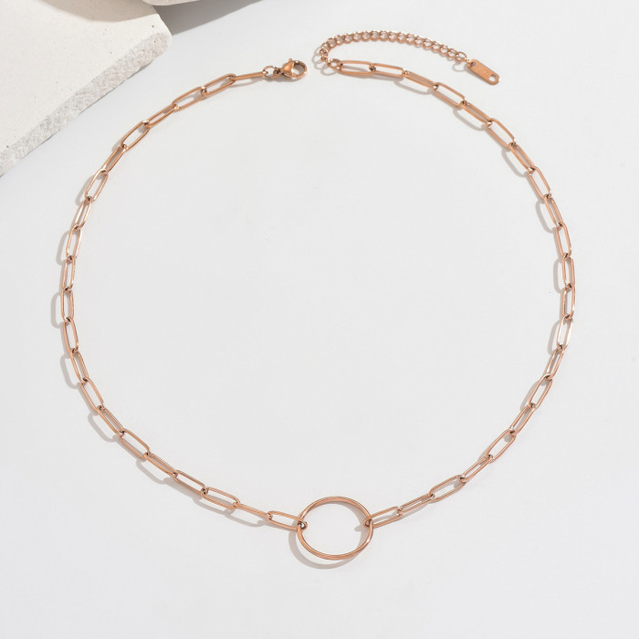 Wholesale Stainless Steel Paperclip Chain Necklace