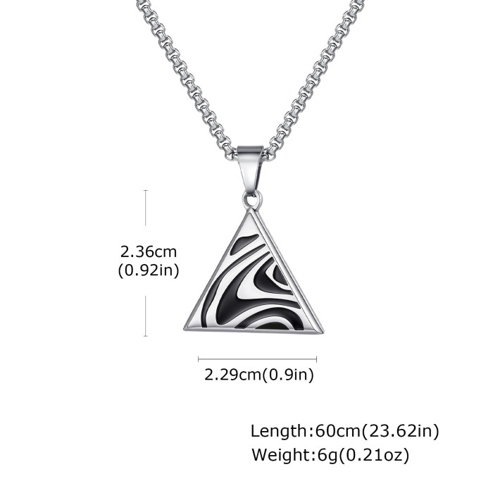 Wholesale Stainless Steel Black Wave Pendant