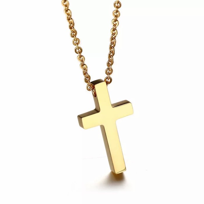 Wholesale Engravable Cross Pendants Stainless Steel Pendant Necklace