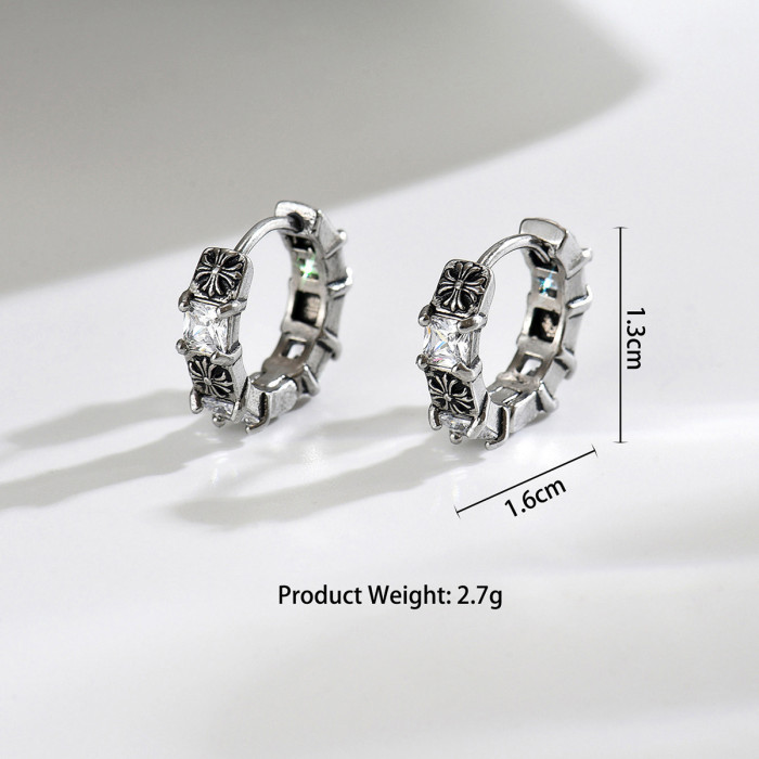 Wholesale Stainless Steel Gothic Cross Earrings