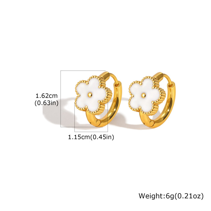 Wholesale Gold Hoop Earrings with Flower & Butterfly